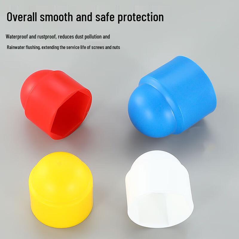 Plastic Hex Head Nut Protective Caps (200 Pcs)
