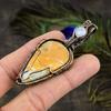 Malinga Jasper, Moonstone Copper Wire Wrap Jewelry Pendant 2.76" B6B06