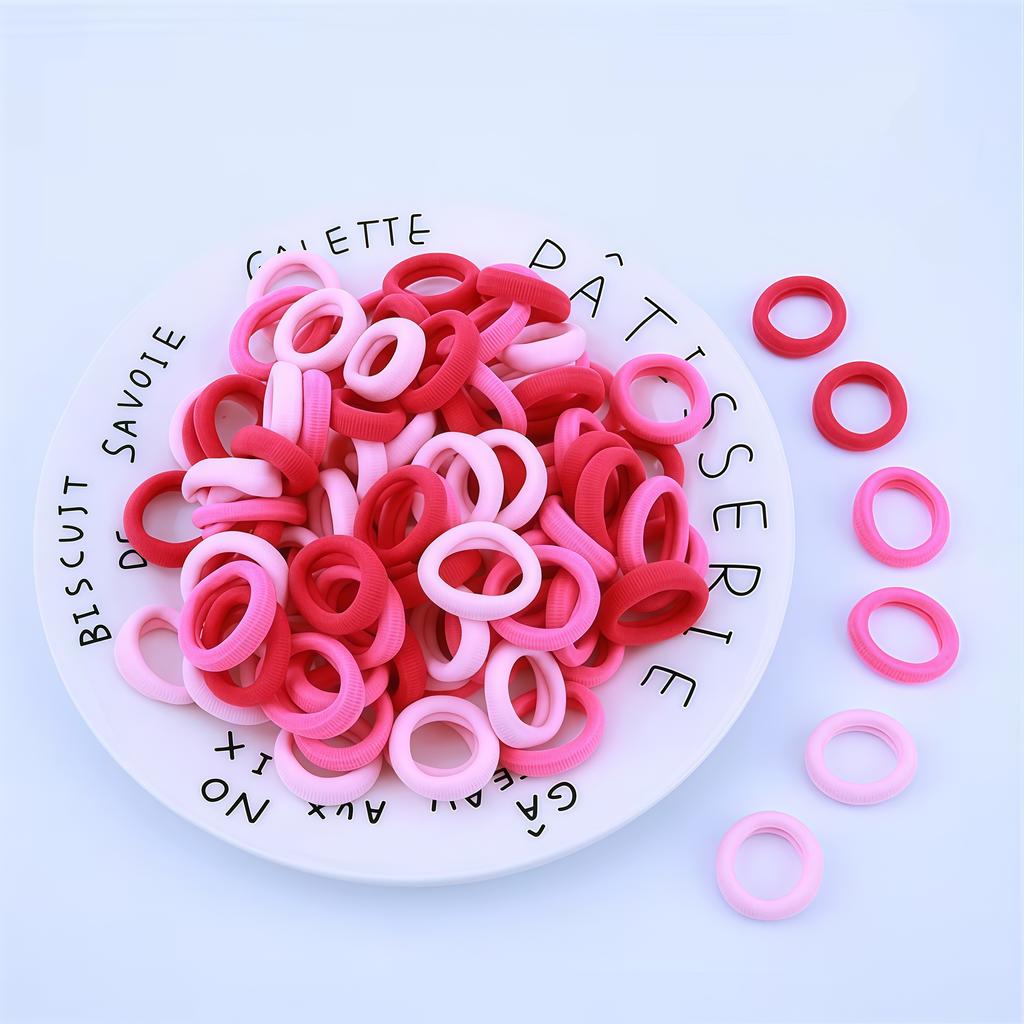 100pcs Kid Small Hair Bands Baby Girl Children Headbands Colorful Elastic Nylon Scrunchie Hair Rope