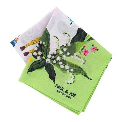 Paul Joe Muse Ecot Print Handkerchief Ecot & (Green, 100% Cotton, Fabric), Women's, Approx. 52cm, 107037-0001-01