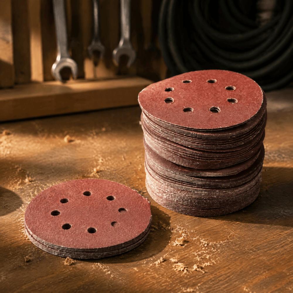 100pcs 8 Holes Dust Extraction Polishing Sandpaper Discs Sandpaper Sheet  Automotive Finishing