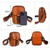 Whatna Antique-Style Tanned Natural Cowhide Leather Mini Shoulder Bag for Men, Crossbody Chest Bag, Perfect for Commuting, School, or Cycling, Small
