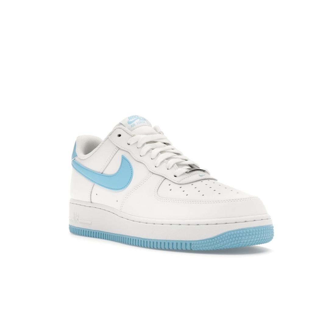 Nike Air Force 1 07 White Aquarius Blue Men Sneakers FQ4296-100