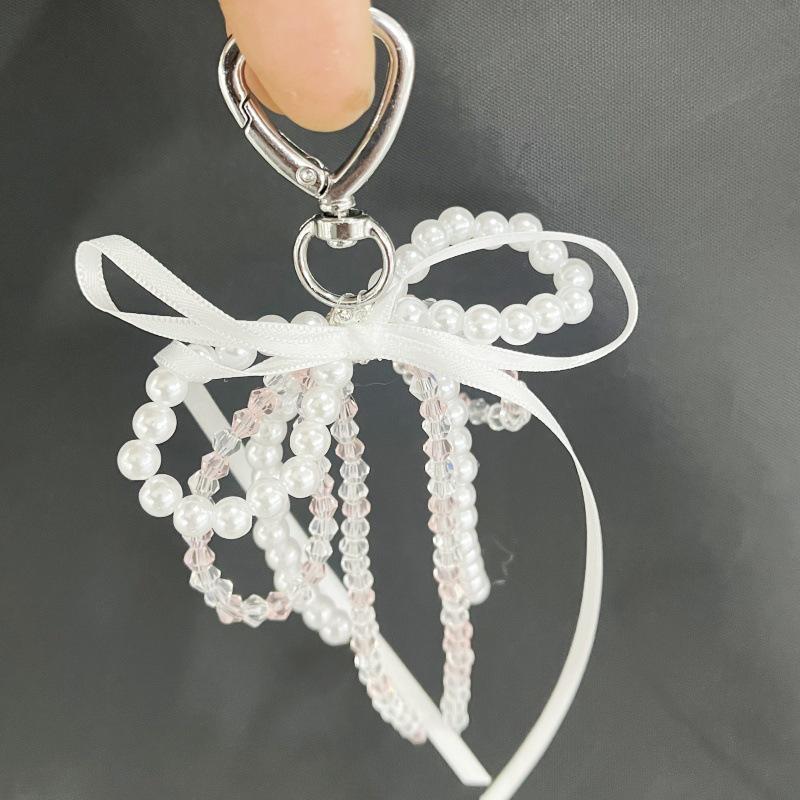 Bow Tassel Pearl Earrings - Elegant Shoelace Design for Women