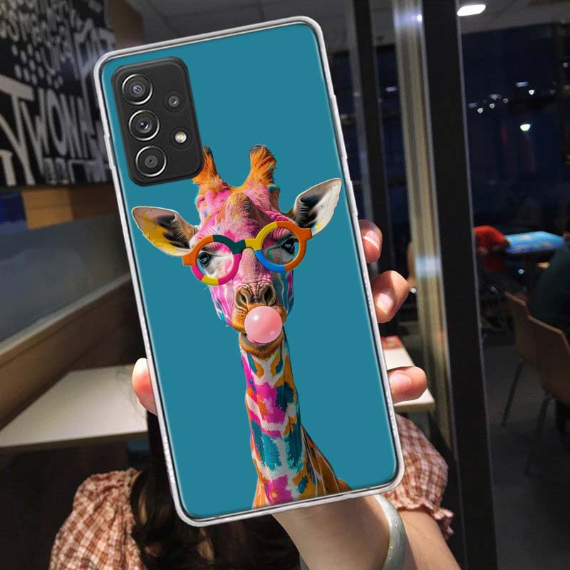 Giraffes Have Long Necks Phone Case for Samsung A54 A57 A37 A17 A14 A15 A12 A24 A34 A55 A35 A25 A52S A07 A05S A04S A22 A32 A72 G