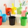 Metal Hanging Planter Flower Pot with Drain Hole Detachable Hook Railing Plant Pot for Balcony Garden Fence