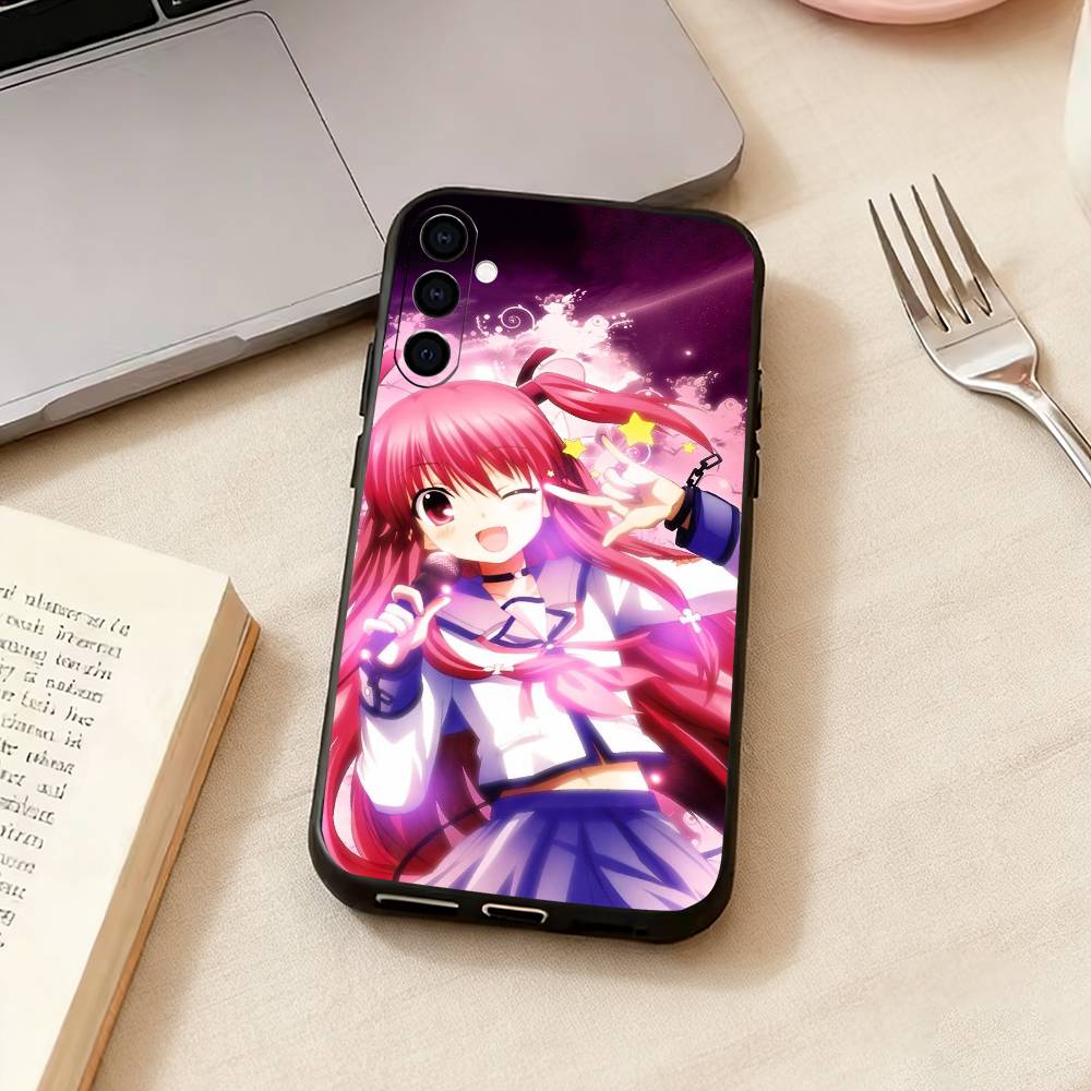 Anime Angel Beats Y-Yui Phone Case For Samsung Galaxy A73,A72,A71,A70,A53,A52,A51,Others Soft Black Cover Samsung a22 4g