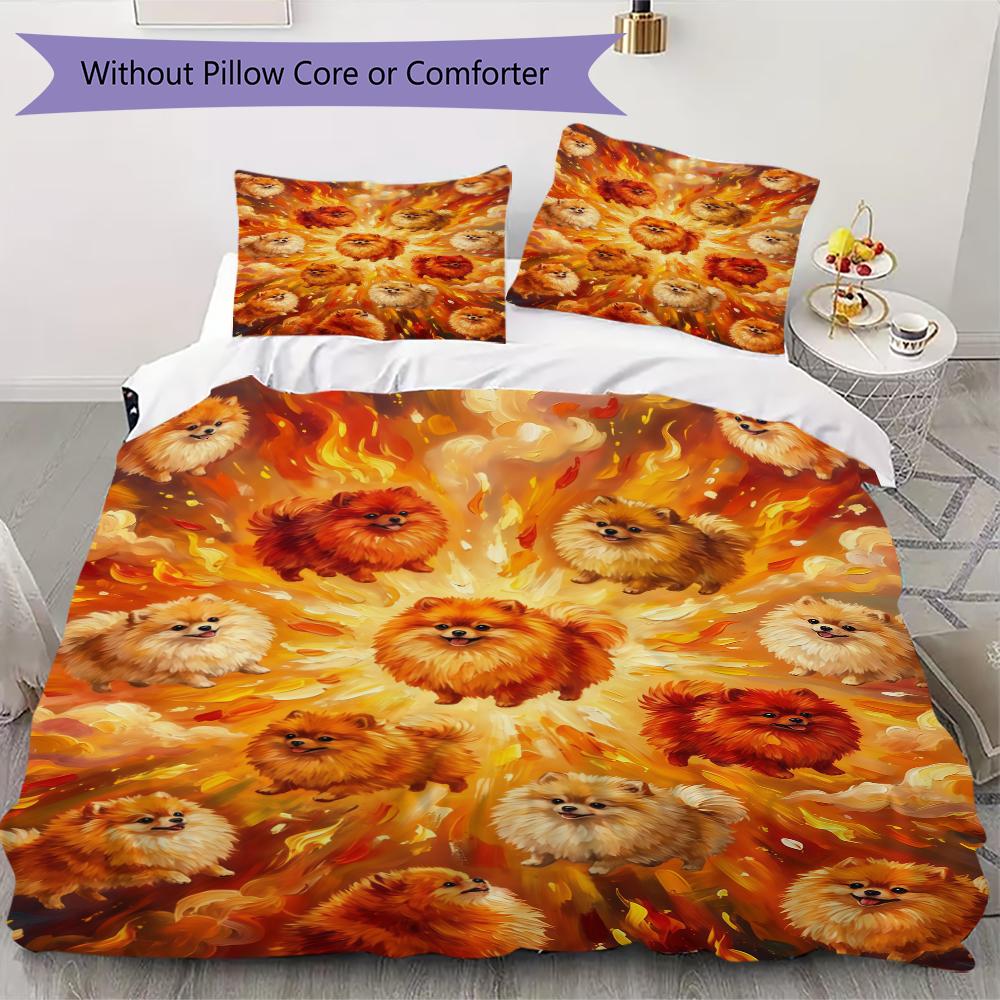 

Cute puppy Pattern Bedding uilt Set uilt Cover Pillowcase Home Decoration Birthday Gift (1 * duvet cover + 63 * pillowcase without core) 135x200cm