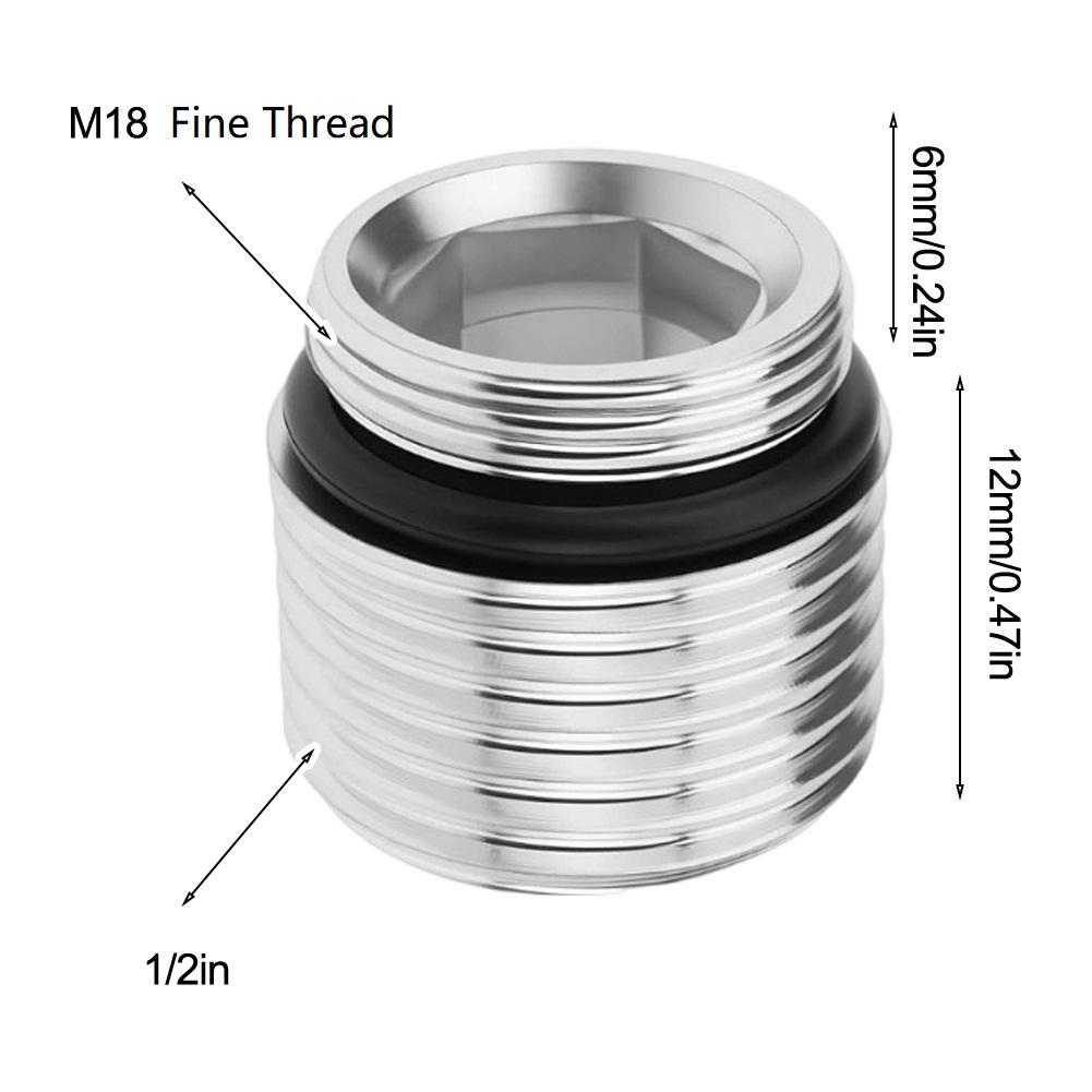 Set of 4 Metal Tap Adapters 18mm X 1.0mm to 1/2 Thread Connectors Designed for Compatibility with For Most Tap Fixtures