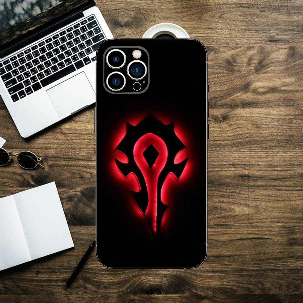 W-World Of W-Warcraft Phone Case For iPhone 16,15,14,13,12,11,XS,XR,X,8,7,Pro,Max,Plus,mini Silicone Black Cover