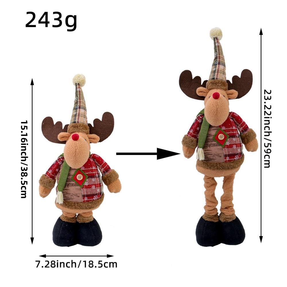 Christmas Standing Plush Telescopic Legs Deer Doll