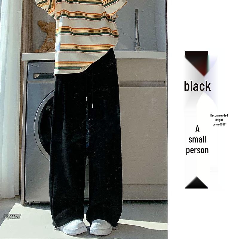 2024 Women's White-Gray High-Waisted Loose Casual Straight-Leg Sweatpants