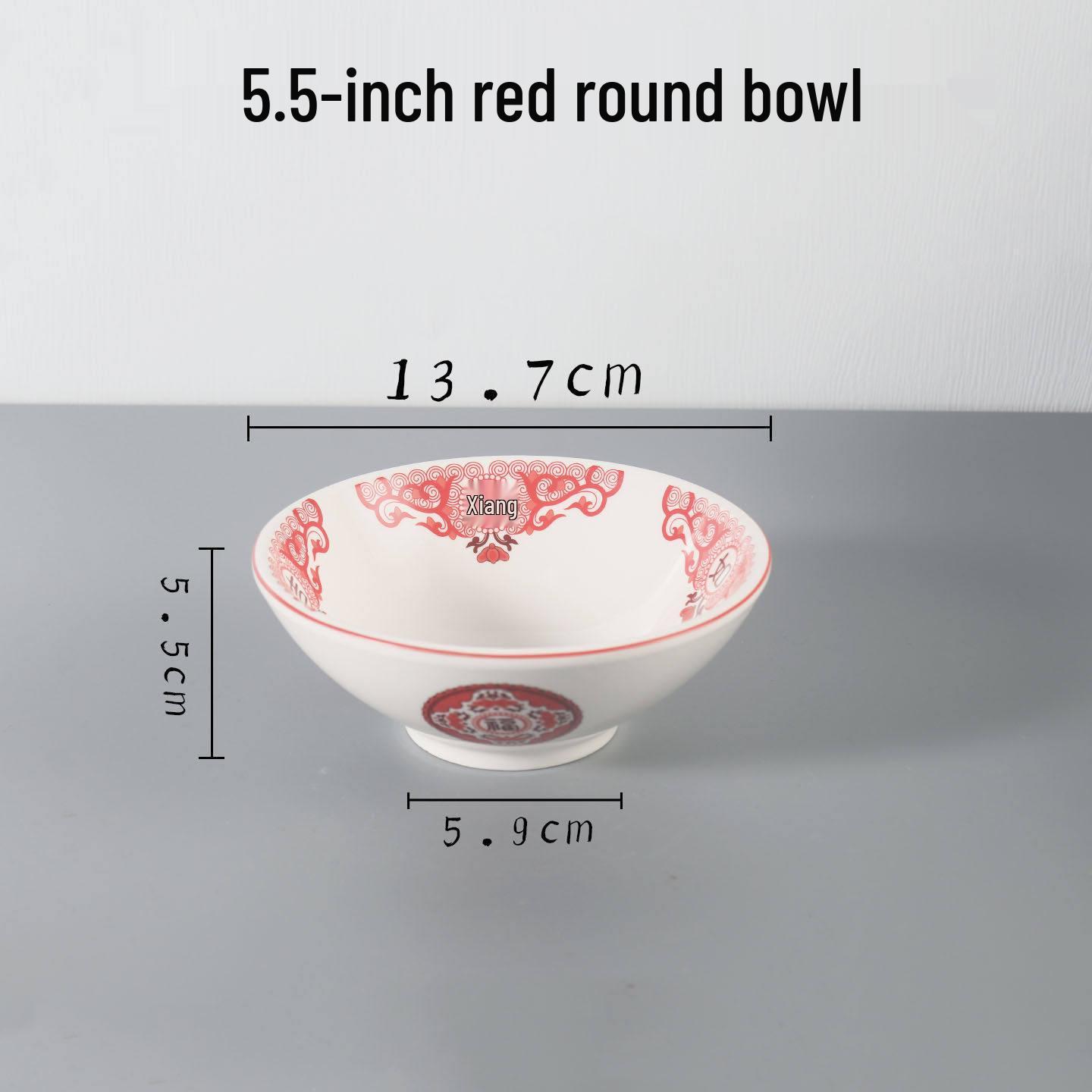 Retro Xiang Ceramic Bowl: Elegant, Versatile Tableware for Home, Restaurant, or Hotel Use