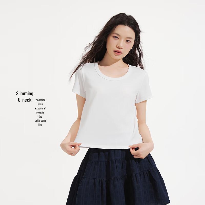 Hotwind Women's Basic U-Neck Short Sleeve T-Shirt