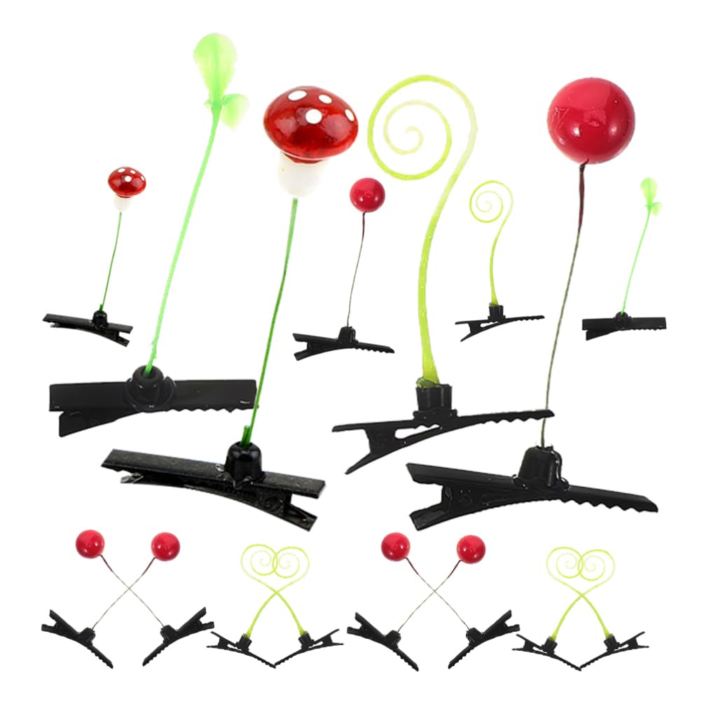 ABOOFAN Набор из 16 штук заколок-листьев, маленькие украшения для волос, милые аксессуары для девочек, заколки с мотивом имитации растения, идеально подходят для особых случаев