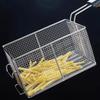 Hangable Frying Mesh Basket Square Filter Net Portable French Fries Frame  for Fry Chicken Fries