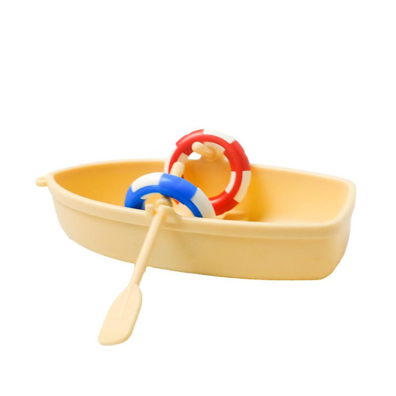 Mini Simulation Floating Boat Swimming Ring Fishing PVC Ship for Fish Tank Decor DIY Micro Landscape Toy Aquarium Accessories