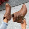 New Large-sized Women's Retro Shoes with Buckles and Thick Heels, Fashionable and Versatile Fashion Boots