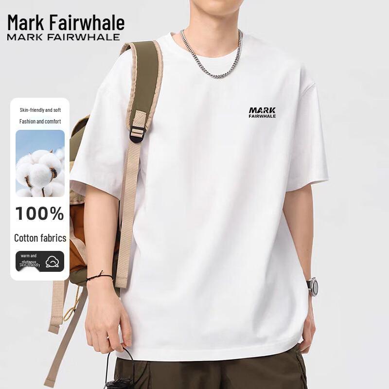 Marc Fair Men s Short Sleeve Cotton T-Shirt S белый
