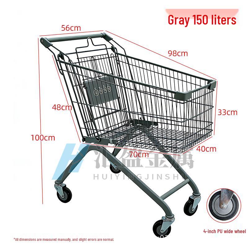 European Herringbone Shopping Cart for Supermarkets and Warehouses