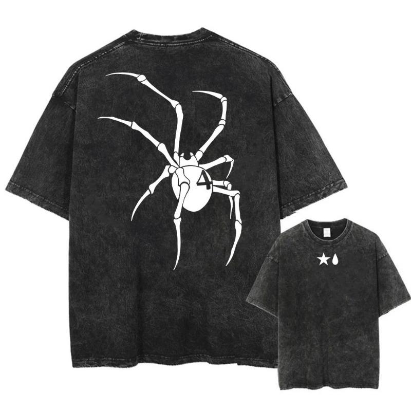 Y2k Tshirt Men Clothing New in Top & Tees Mens T-Shirt Camisetas Anime Hunter X Hunter Hisoka And Chrollo Logo Washed 61306