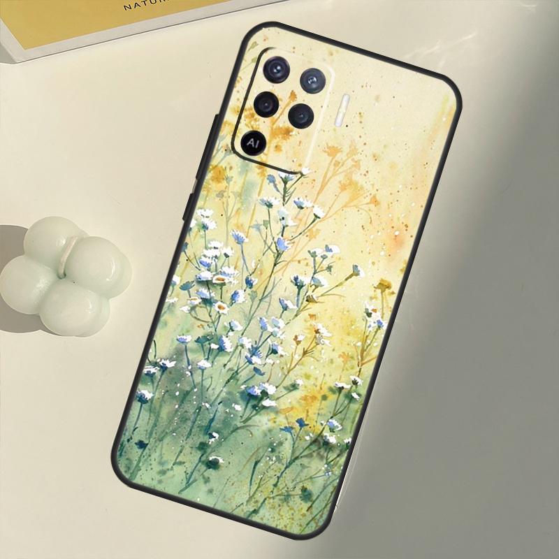 

Чехол с масляной живописью в стиле бохо с цветами для OPPO A15 A74 A54 A94 A52 A72 A31 A53 A53S A5 A9 2020 A3S A5S A83 A91 A93 OPPO A94 4G