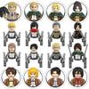 Blind Box Building Blocks Mini Model Figures Attack On Titan Levi Ackerman Eren Mikasa Giant Annie Halloween Christmas Gifts Toy