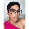 Women's Acrylic Bohemian Casual Cat Eye Fashion Glasses for Daily Reading and Work Commuting