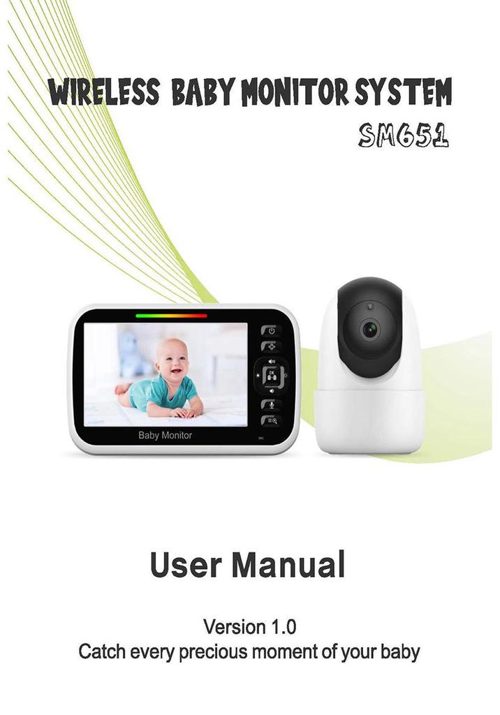 5-inch Wireless Night Vision Baby Monitor with Intercom