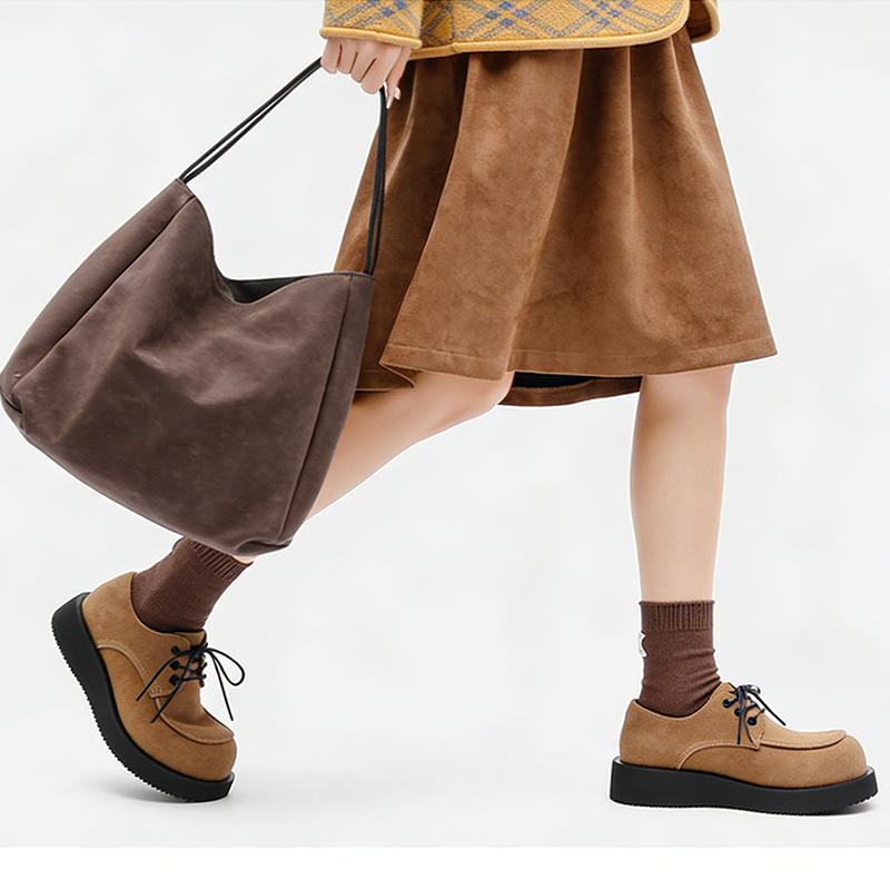 2026 Mode Damen Derby Schuhe Dicke Sohle Rutschfest Britischer Stil Damen Marken Partyschuhe