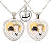 Low Tide In Twilight Necklace Taeju YEO Euihyun KIM Glass Heart Pendant Double Sided Necklace 360 Degree Rotation Jewelry Gift