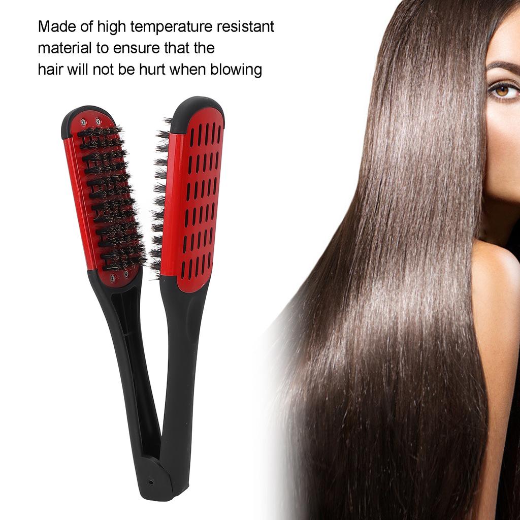 Hair Straightening Clamp Good Elasticity Hollow Design Double Sided Straight Hair Styling Comb for Home Barbershop