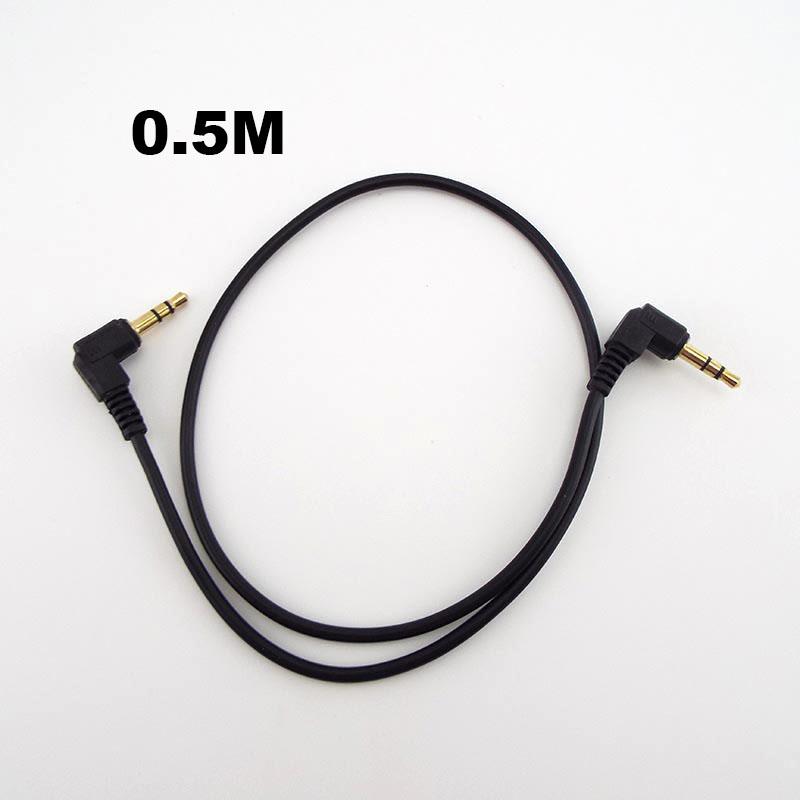 0,5m/1m 3,5mm samec-samec konektor prodlužovací kabel úhel 90 stupňů pro auto AUX reproduktor stereo audio kabel