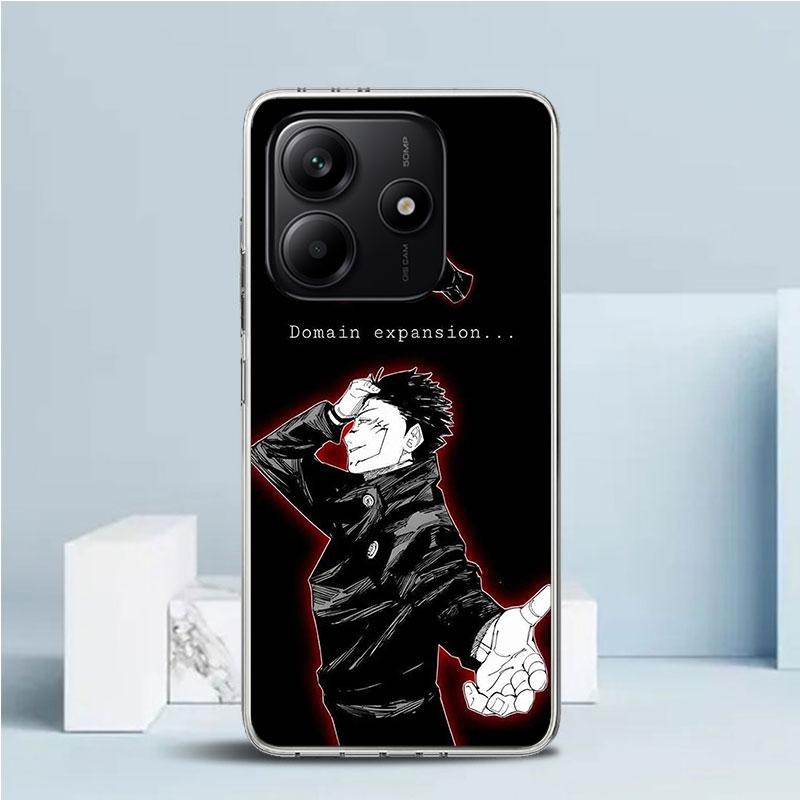Kaisen J-Jujutsu Art Phone Case For Xiaomi Redmi Note 15 14 14S 13 12S 12 Pro Plus 11S 11 11T 11E 10S 10 + Soft TPU Back Cover R