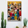 Family Portrait Of Cute Cat Wear Different Clothes Prints Poster Canvas Painting Wall Art Picture Living Room Bedroom Home Decor