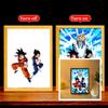 Anime Figure Light Painting Photo Frame Dragon Ball Goku Led Night Lamp Bedside Table Decorate Christmas Gifts Moon Z Round Sensory Compression Bouncy
