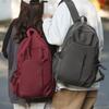 Fashion Nylon Computer Backpack Large Capacity Waterproof Student Schoolbag Zipper Solid Color Travel Shoulder Bag