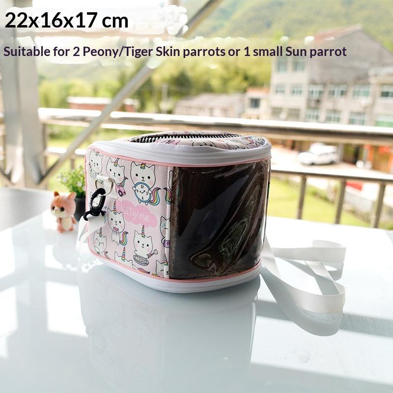 Cute Portable Shoulder Bag for Budgies Lovebirds Sugar Gliders with Breathable Mesh and Detachable Design Bird Toys Bird Cage