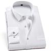 Anti-Wrinkle Men Shirts Long Sleeve Dress Shirts For Men Slim Fit Camisa Social Business Blouse White Pocket Office Shirt S-4XL