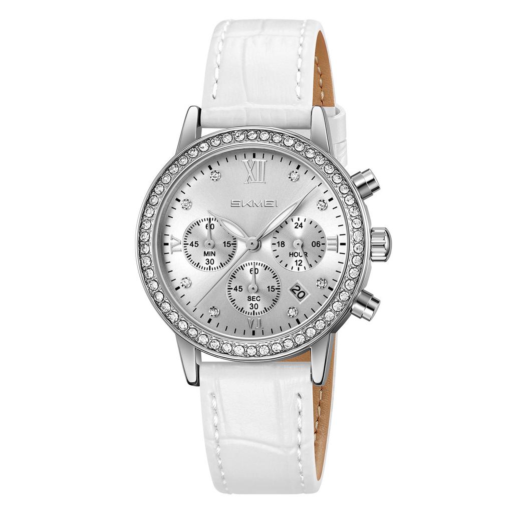 New women's watch high-value quartz watch multi-function three-eye six-hand chronograph watch