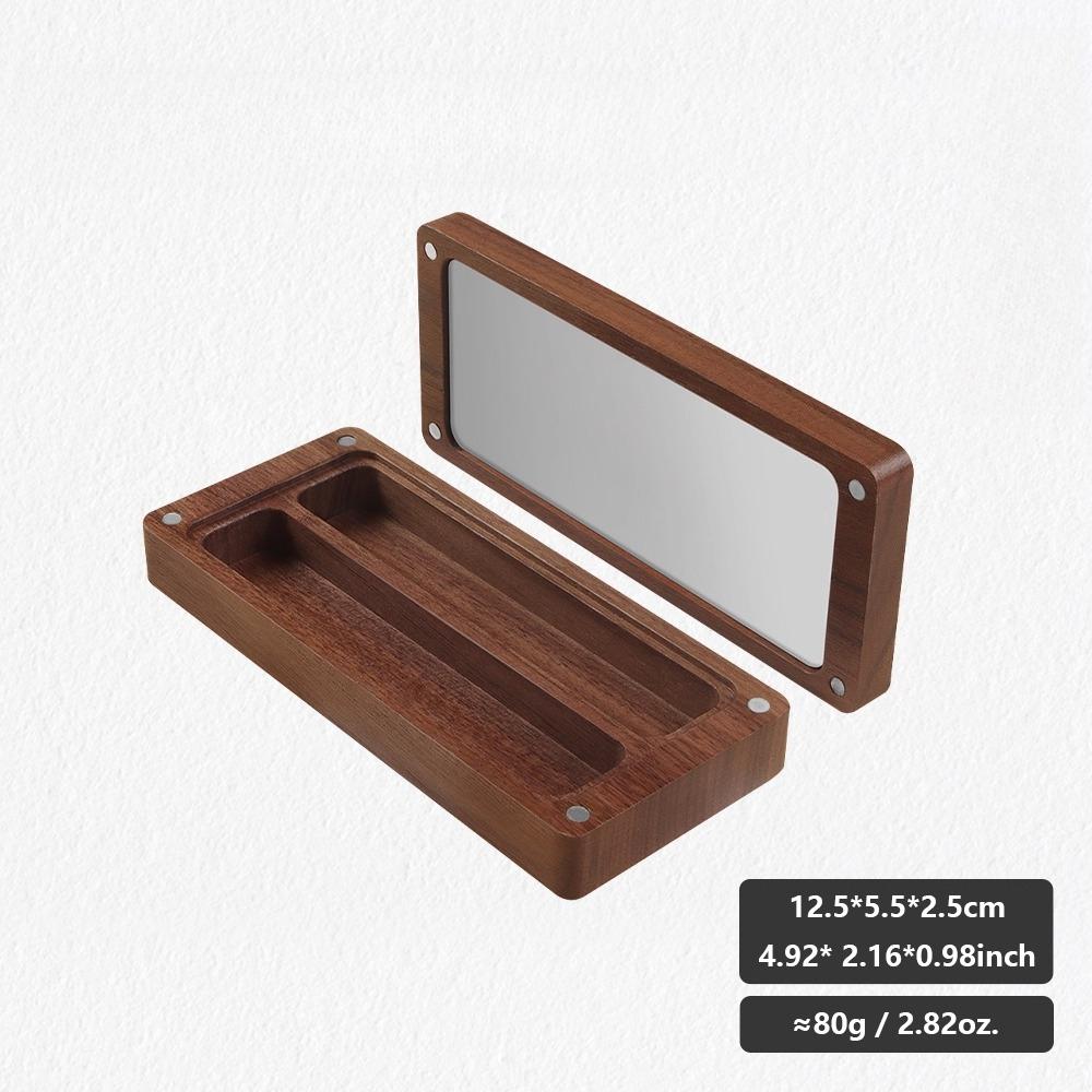 

Retro Style Magnetic Pigments Empty Wooden Box 2ml Half Block Watercolor Sub-package Box Portable Art Painting Palette Tools