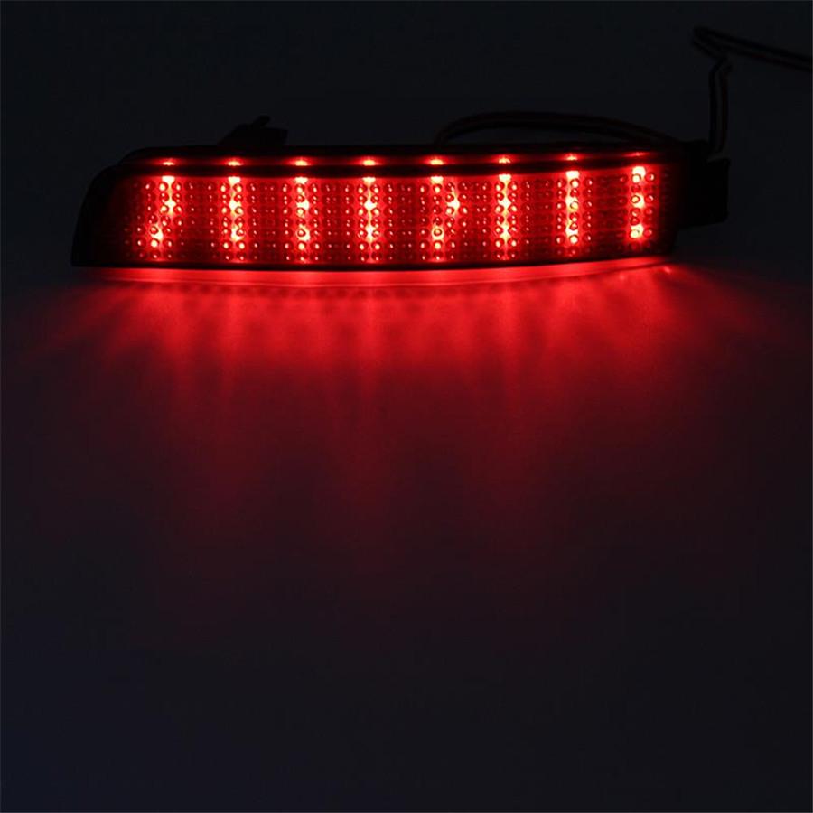 2X LED Bumper Reflector Red Lens Tail Brake Light Lamp For Nissan Juke//Infiniti