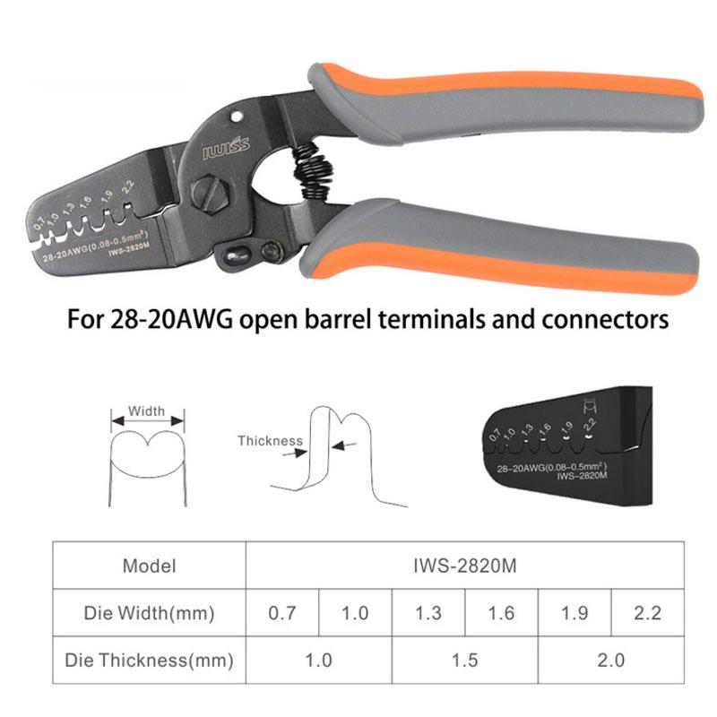 Crimping Tool Pliers JST XH-2.54 Crimping pliers for JST 2.54 2510 Connectors With Connector plug + needle +socket Header IWS-2820