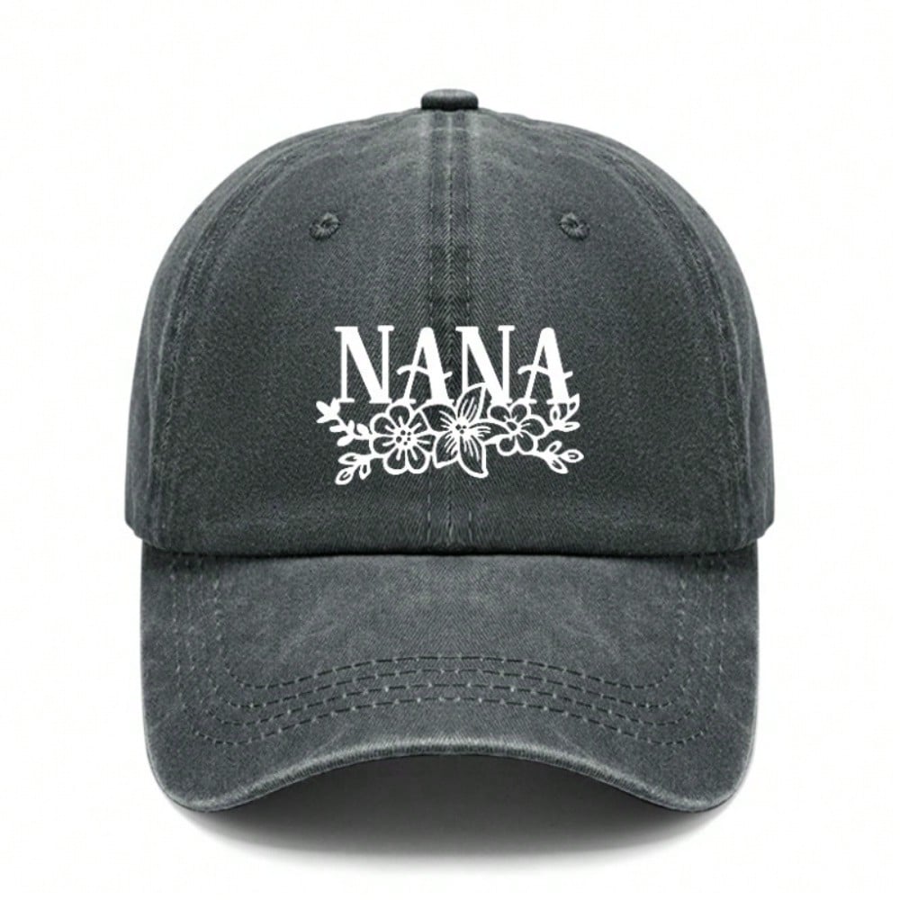 Nana Baseball Cap - Letter "NANA" Print Adjustable Breathable Casual Outdoor Sports Hat For Grandma Gift