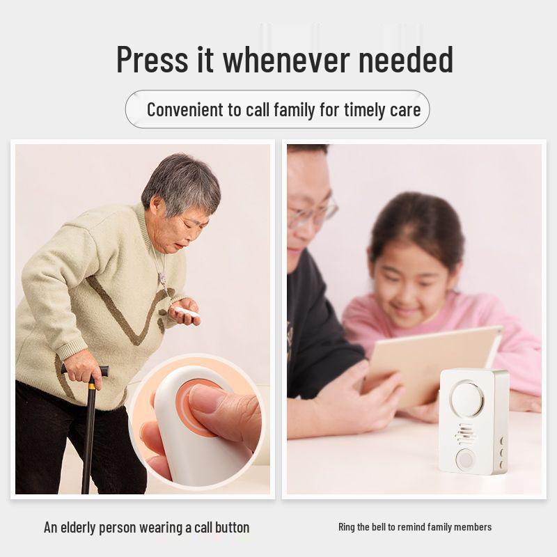 Wireless Waterproof Doorbell for Elderly - Outdoor Emergency Call Device