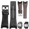 Pulseira de relógio côncava de couro genuíno Para relógio Diesel DZ1216 DZ1273 DZ4246 DZ4247 DZ287 pulseira masculina de couro de vaca pulseira de relógio