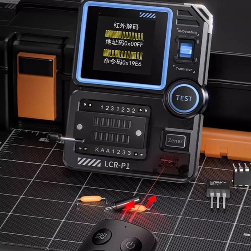 Compactly Digital Component Transistor Tester Analyzers For Accurate Resistance Capacitance Measurement Multifunction