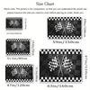 Black and White Checkered Flag Carpet Durable Anti-Slip Racing Sports Decorative Floor Mat Living Room Carpet Home Decor