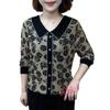 Striped long-sleeved t-shirt women's 2025 shirt new spring and autumn outerwear top middle-aged inner bottoming shirt