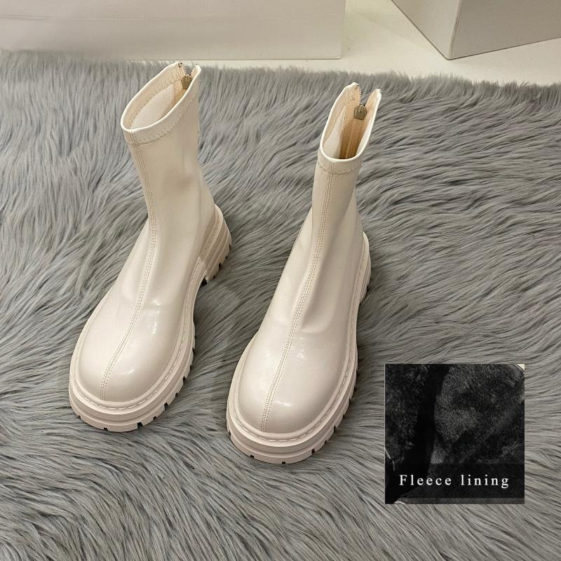 Platform White Thin Martin Boots Women's Shoes New Summer Brown Korean Small Ankle Boots Black Ankle Boots